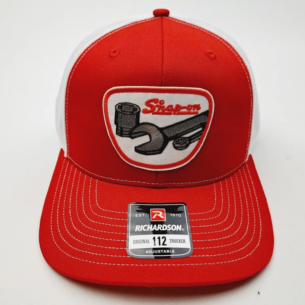Snap On Tools Richardson 112 Trucker Mesh Snapback Cap Hat Embroidered  Patch